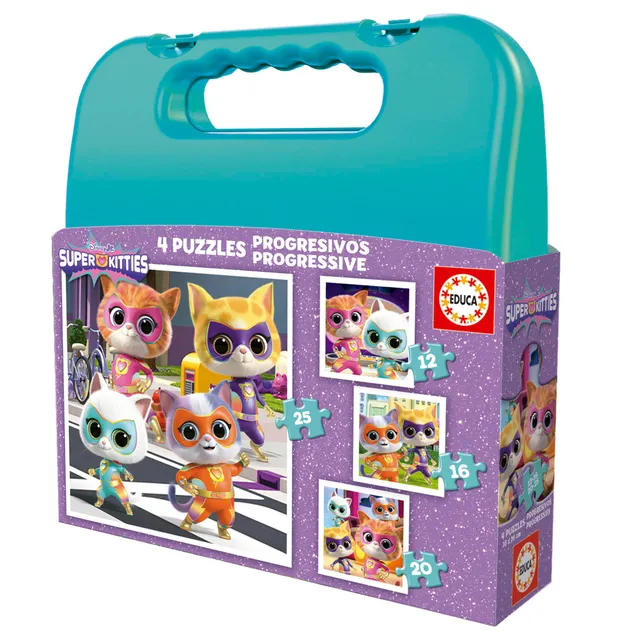 educa-superkitties-puzzle-set-4er-12-25-teile-ab-2-jahren image 1