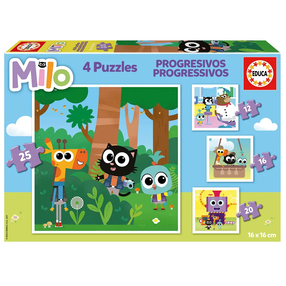 educa-milo-4in1-kinderpuzzle-12-16-20-25-teile-ab-3-jahren image 1