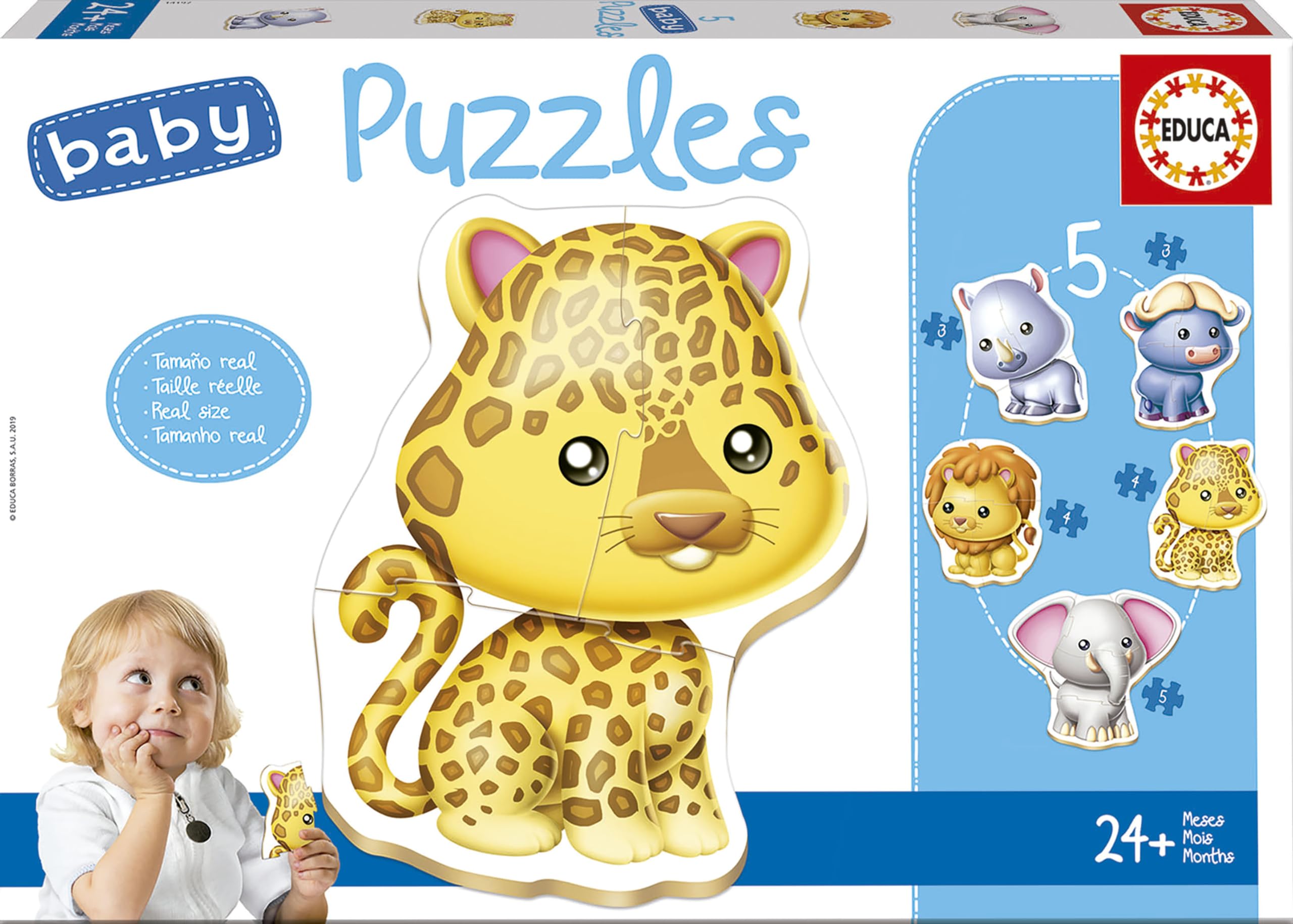 educa-wilde-tiere-14197-baby-puzzle-set-5-puzzle-ab-2-jahre image 1