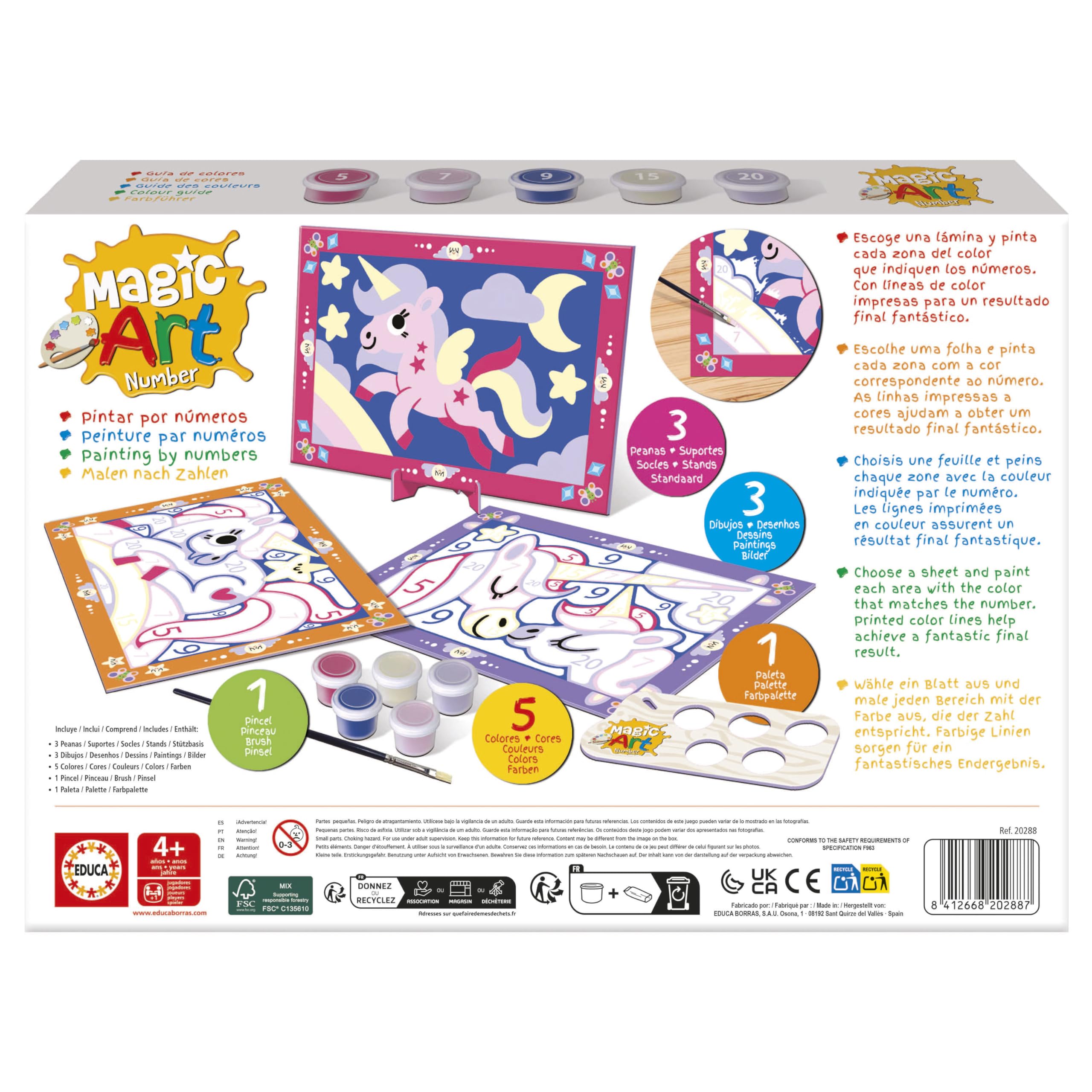 educa-magic-art-number-einhorn-malset-malen-nach-zahlen-ab-4-jahren image 4