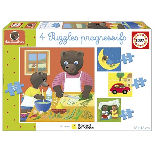 educa-19884-kleiner-braunb-r-kinderpuzzle-4er-set-12-25t image 7