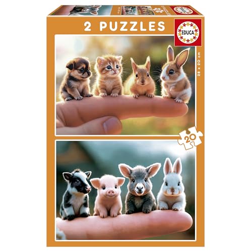 educa-tierbabys-kinderpuzzle-2x20-teile-ab-4-jahren-28x20 image 7