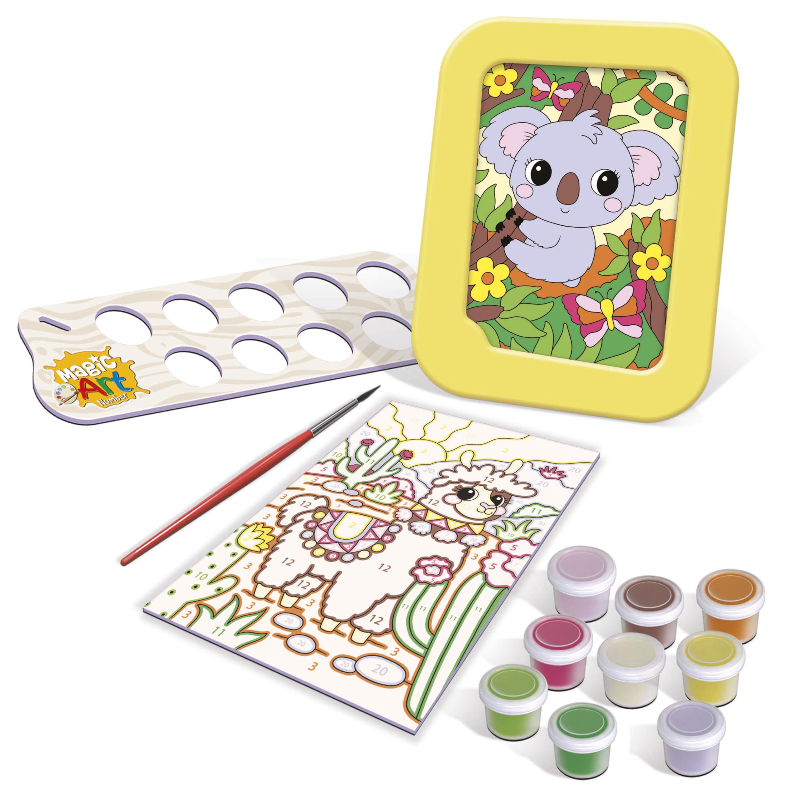 educa-magic-art-number-malen-nach-zahlen-lama-koala-ab-6-j-20404 image 2