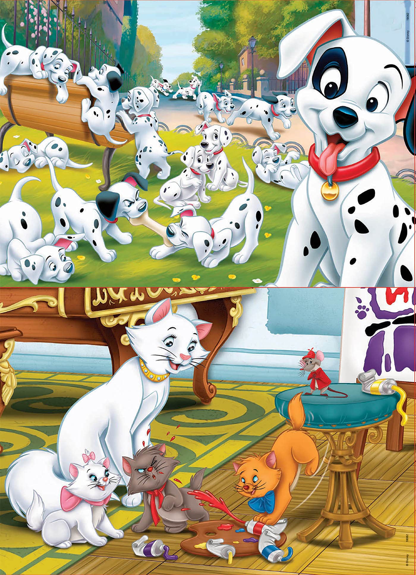 educa-18082-dalmatiner-aristocats-puzzle-2x25-teile-ab-3 image 2