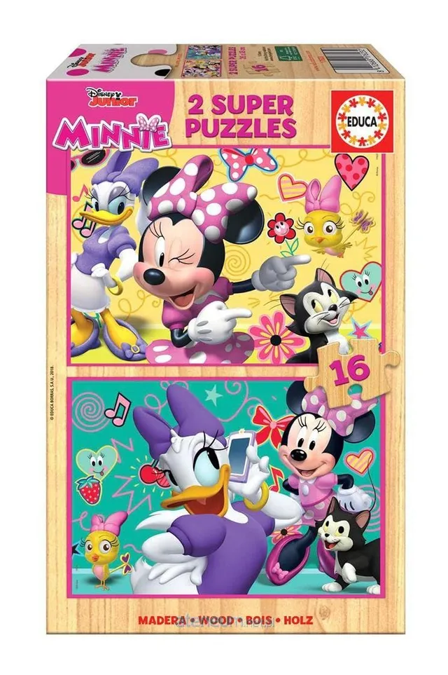 educa-minnie-daisy-holzpuzzle-2x16-teile-ab-3-jahren image 1