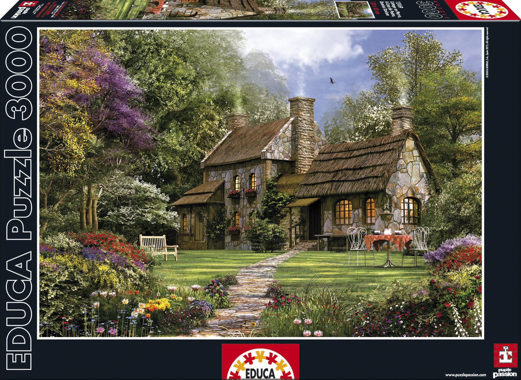 educa-15169-flintstein-cottage-puzzle-3000-teile-davison image 1