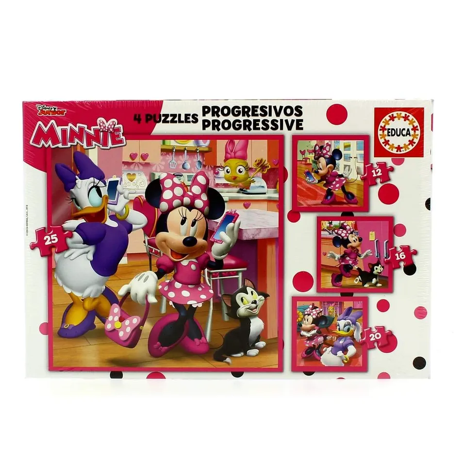 educa-minnie-happy-helpers-puzzle-12-16-20-25-4er-set-ab-3-jahren image 1