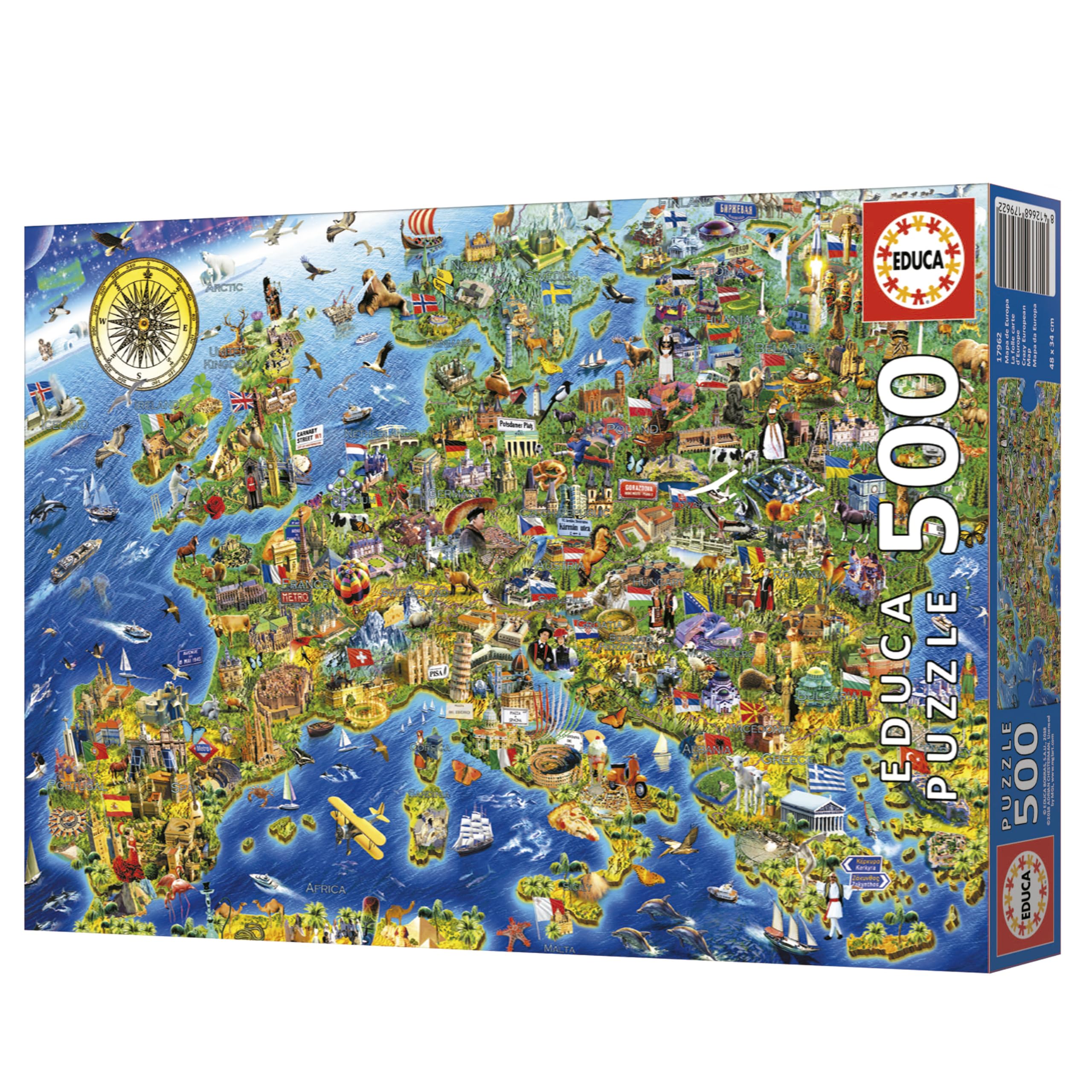 educa-verr-ckte-europakarte-puzzle-500-teile-ab-11-jahren image 6