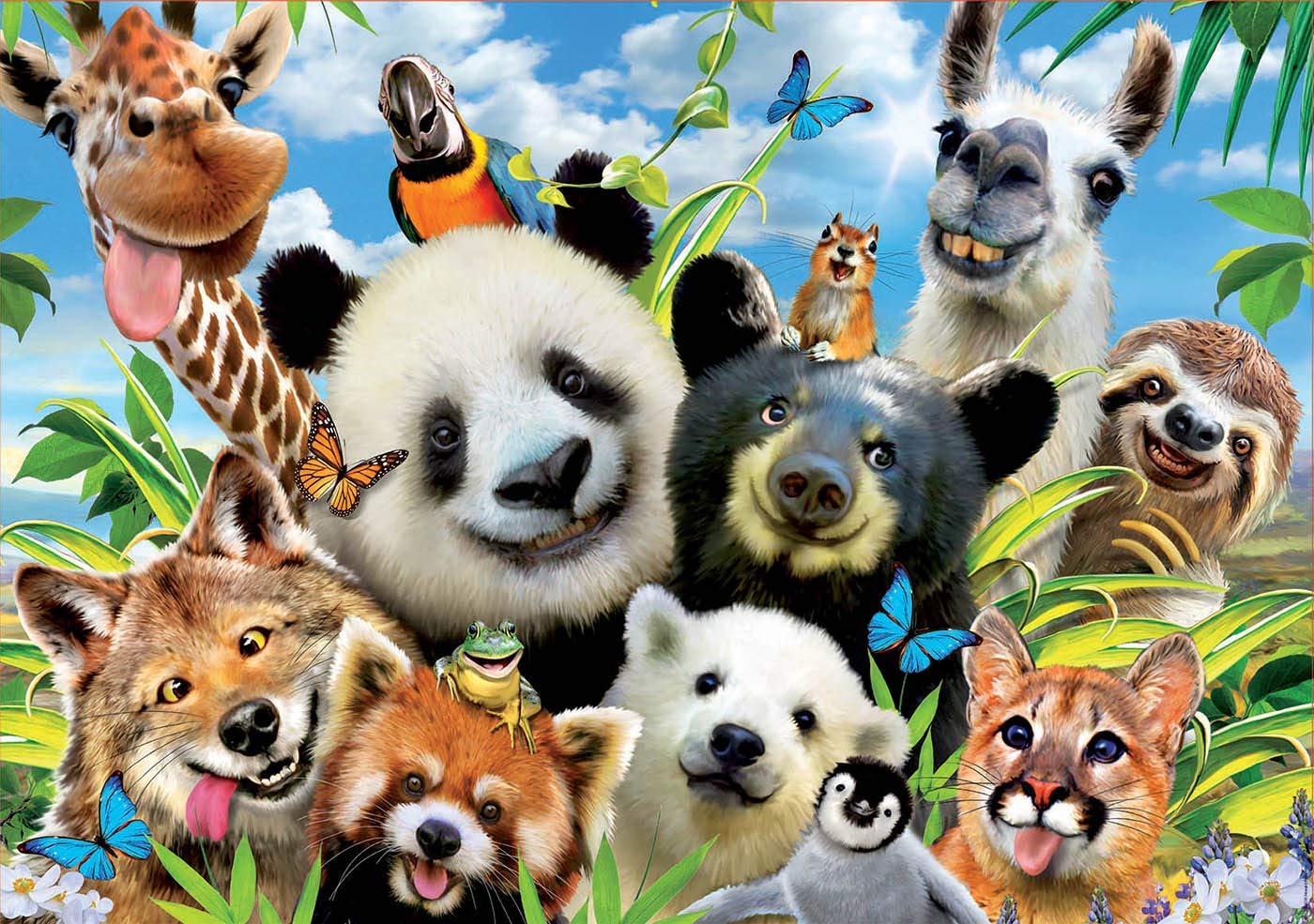 educa-tierfreunde-selfie-1000-teile-puzzle-bunt-ab-10 image 2