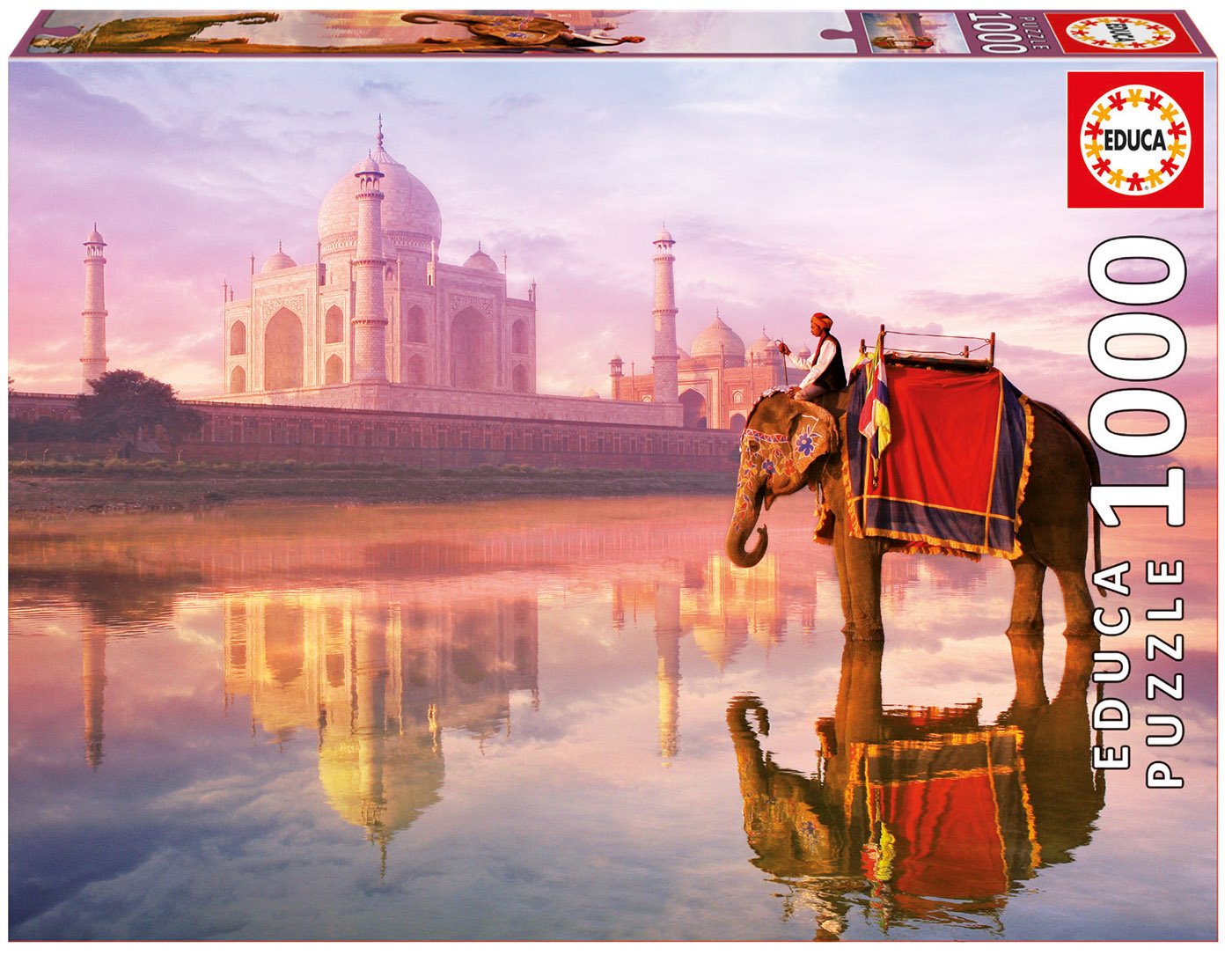 educa-16756-elefant-taj-mahal-puzzle-1000-teile-indien image 1