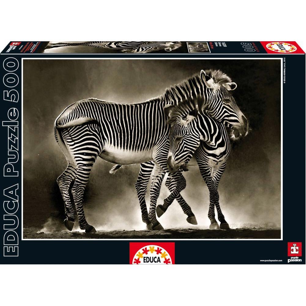 educa-16359-zebras-puzzle-500-teile-tiermotiv image 1