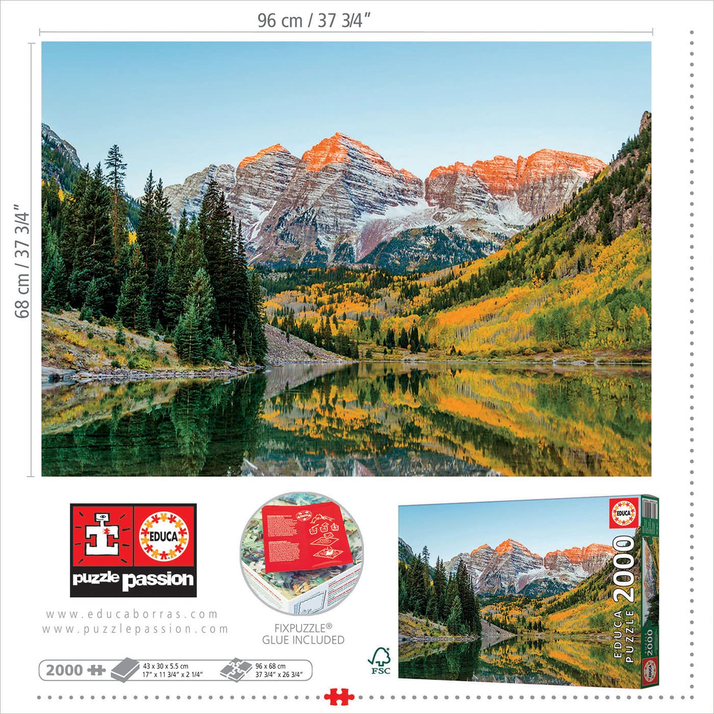 educa-19279-maroon-bells-puzzle-2000-teile image 3
