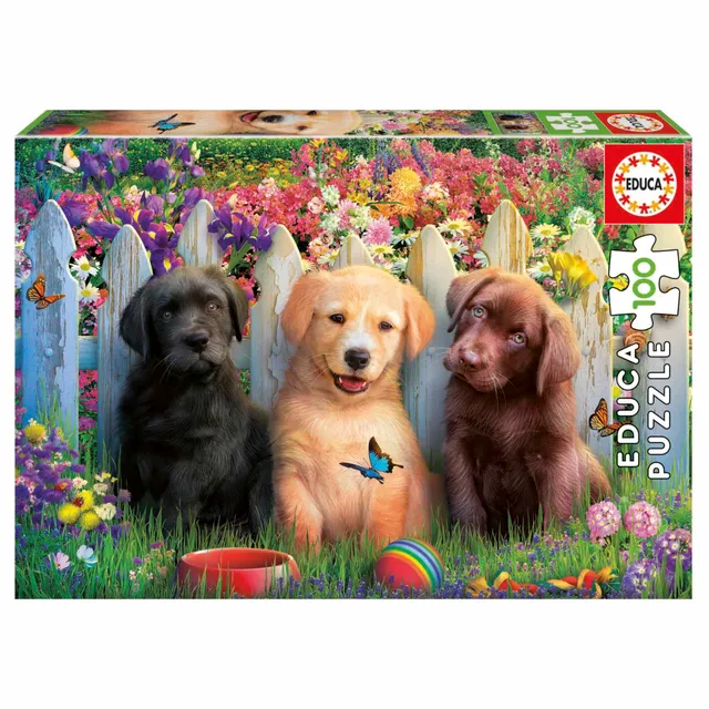 educa-19994-entz-ckende-welpen-puzzle-100-teile-ab-6-jahren image 1
