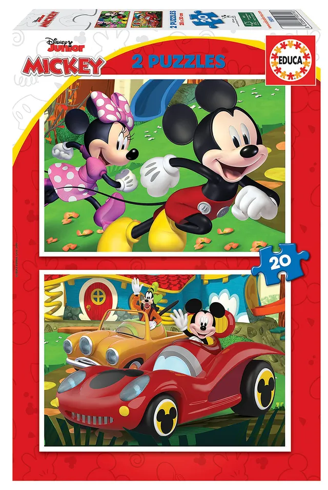 educa-19311-mickey-mouse-funhouse-puzzle-2x20-teile-ab-3 image 1