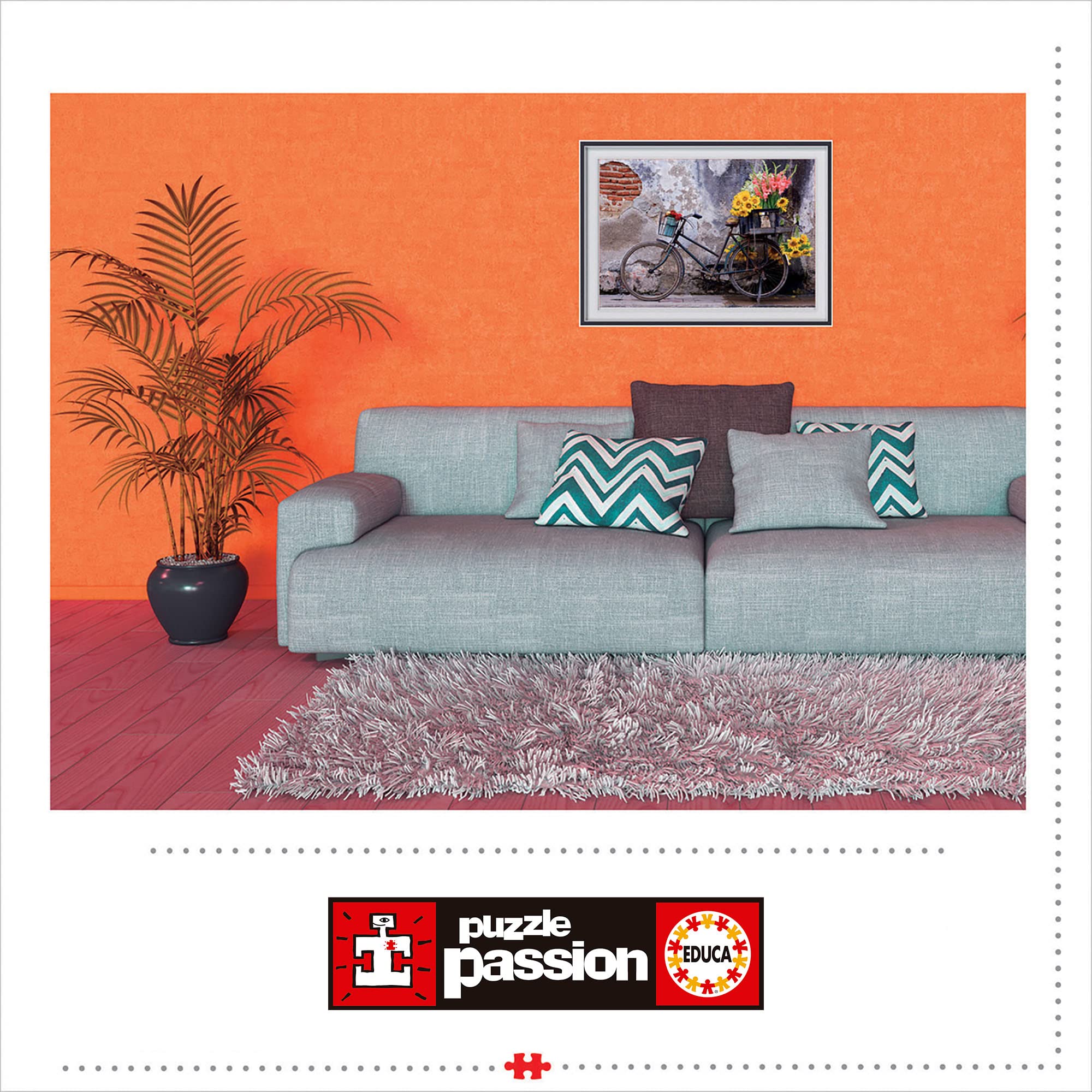 educa-fahrrad-mit-blumen-17988-puzzle-500-teile-ab-11-jahren image 4
