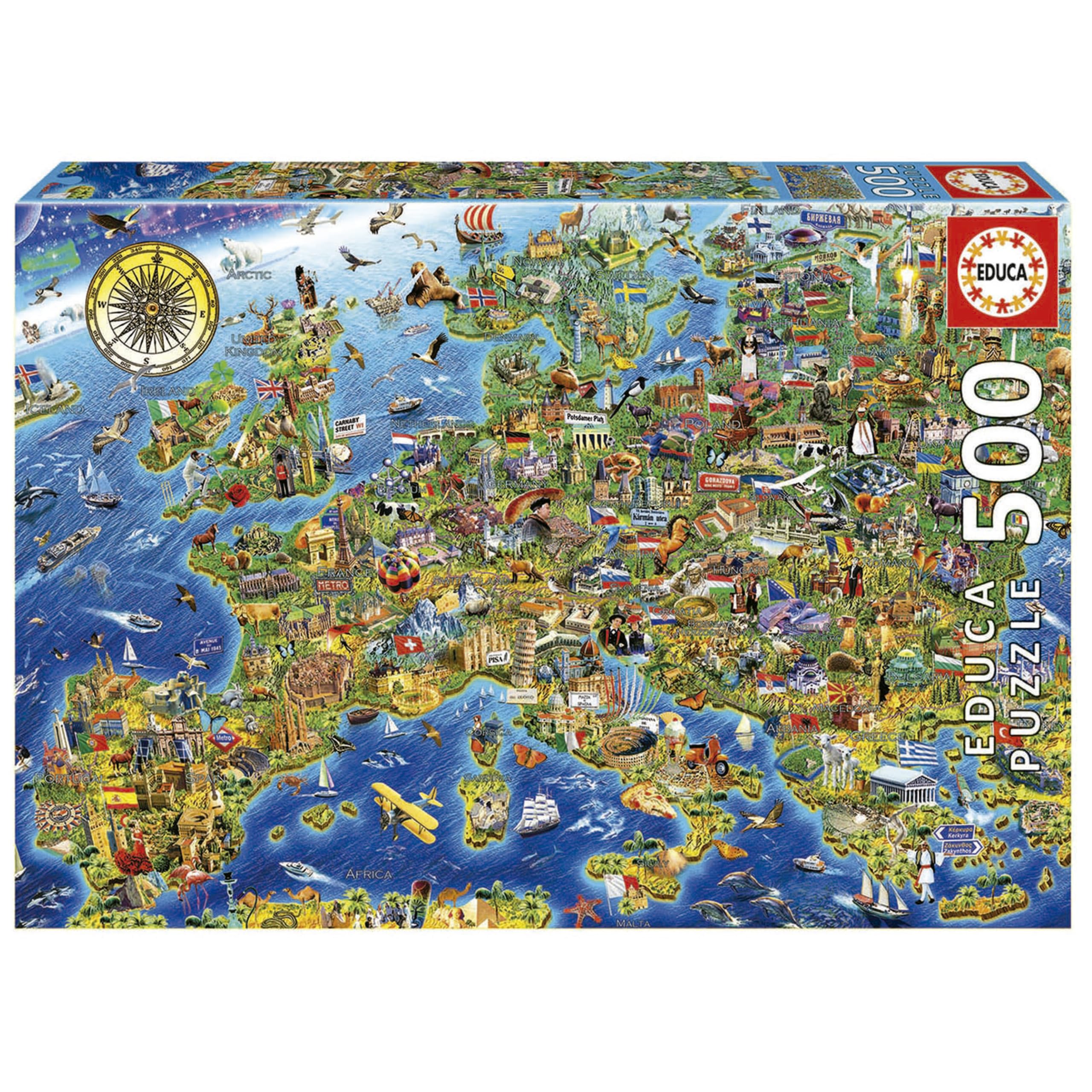 educa-verr-ckte-europakarte-puzzle-500-teile-ab-11-jahren image 1