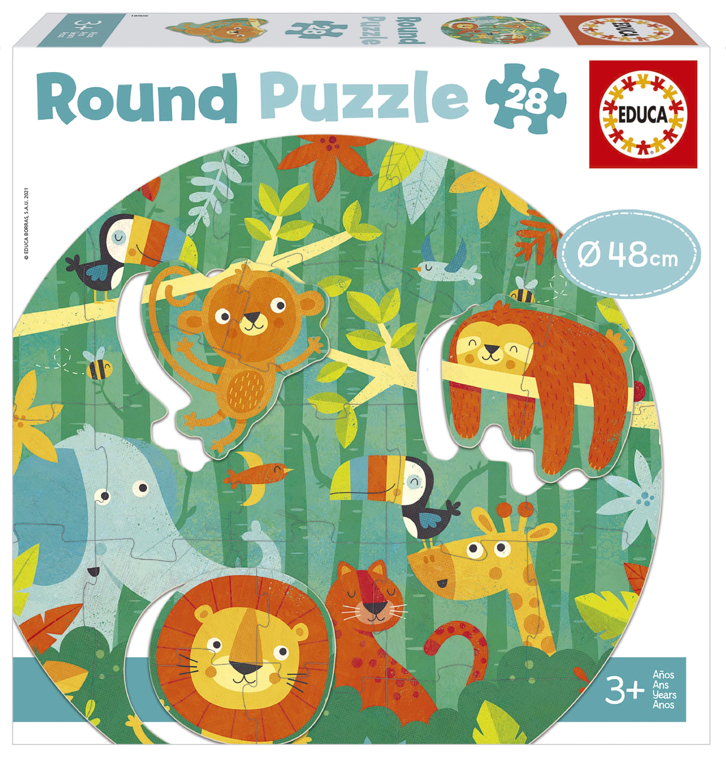 educa-dschungel-puzzle-rund-28-teile-tierpuzzle-ab-3 image 1