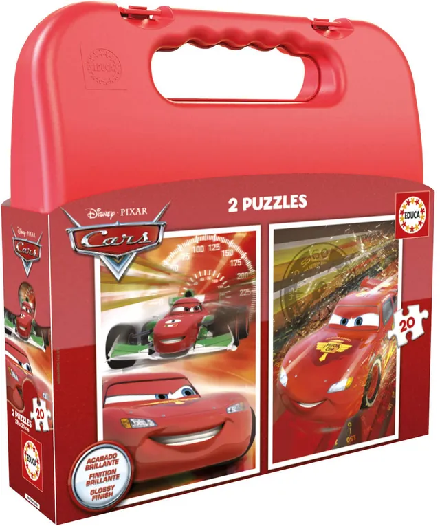 educa-16509-disney-cars-koffer-puzzle-2x20-teile image 1