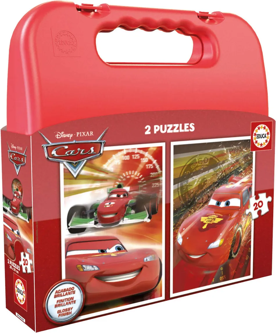 educa-16509-disney-cars-koffer-puzzle-2x20-teile image 1