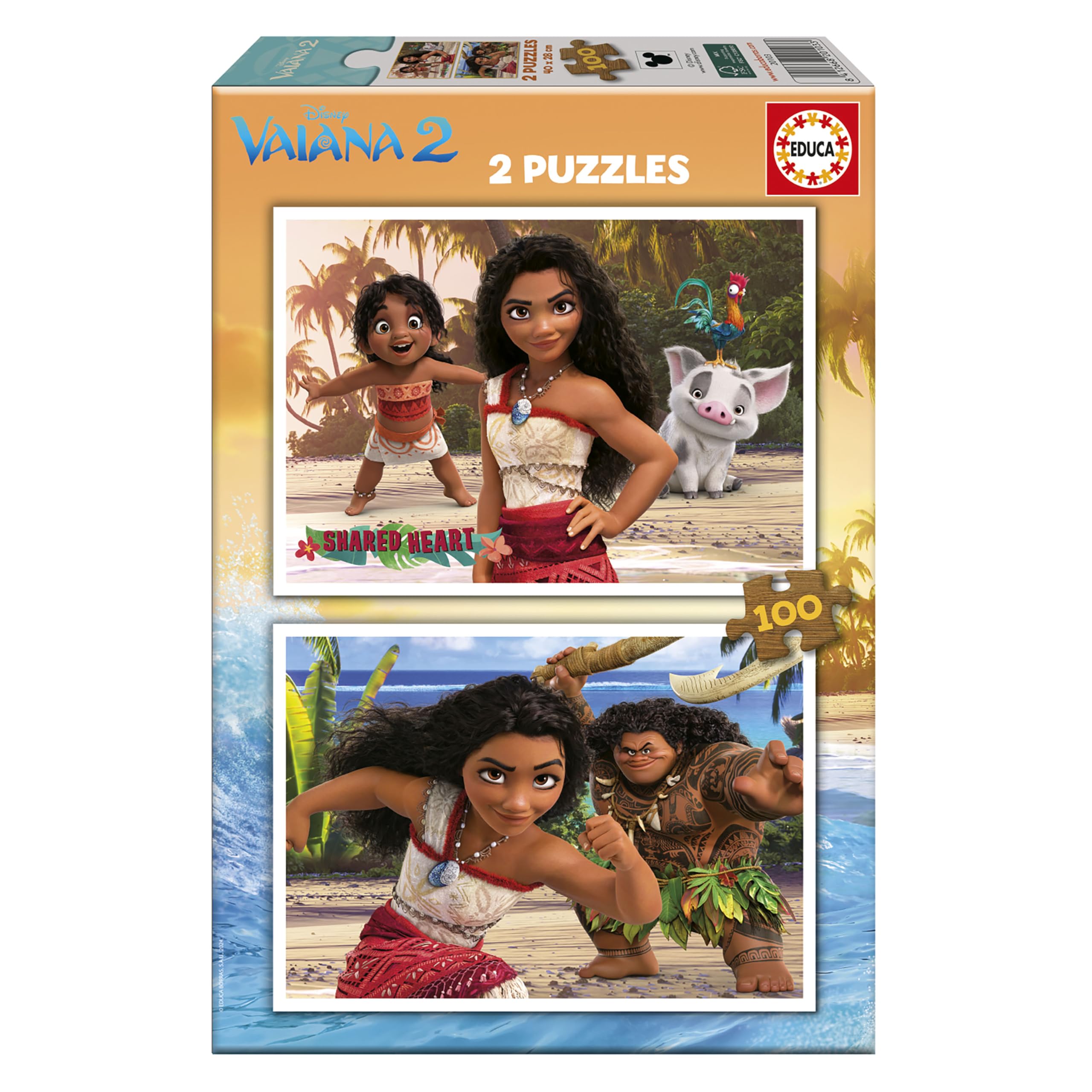educa-disney-prinzessinnen-puzzle-2x100-teile-ab-5-jahren image 6