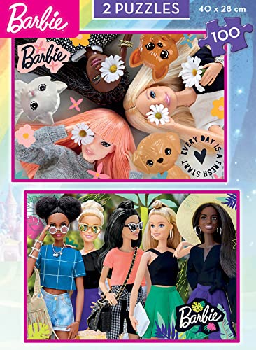 educa-barbie-puzzleset-2x100-teile-ab-6-jahren-40x28-cm image 6