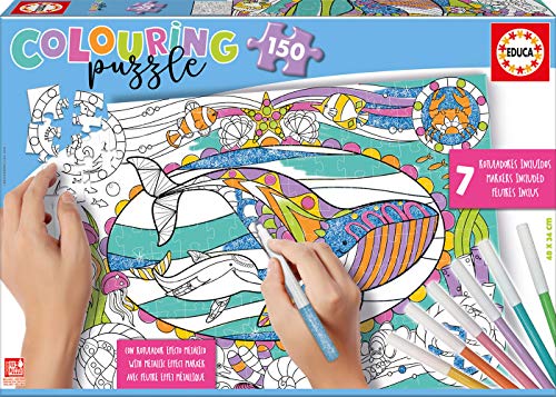 educa-17827-colouring-meerestiere-puzzle-150-teile-zum-ausmalen image 4