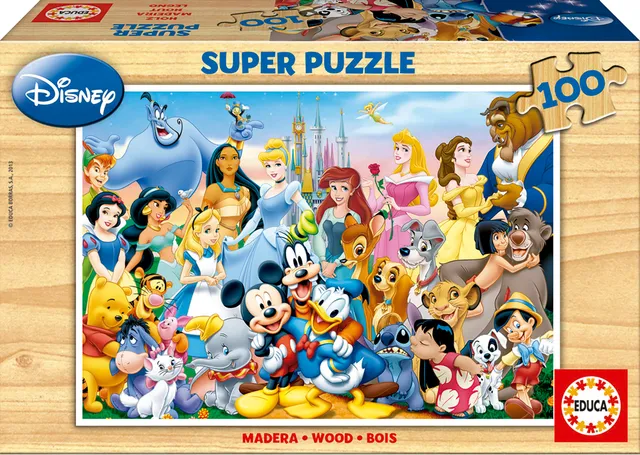 educa-disney-welt-holzpuzzle-100-teile-ab-6-jahren-figuren image 1