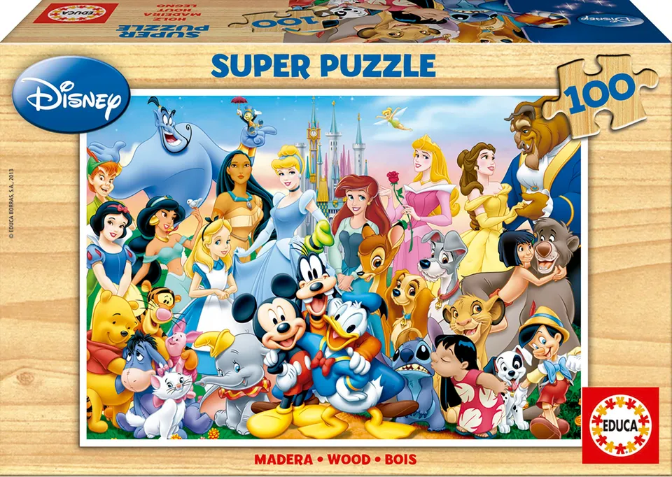 educa-disney-welt-holzpuzzle-100-teile-ab-6-jahren-figuren image 1