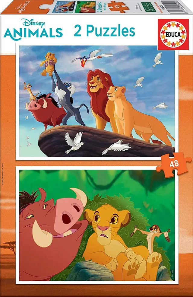 educa-k-nig-der-l-wen-18629-kinderpuzzle-2x48-simba-ab-4 image 1