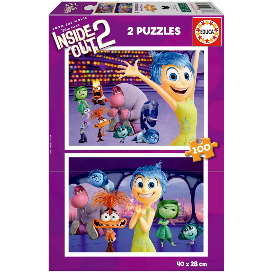 educa-inside-out-2-puzzle-2x100-teile-kinder-ab-6-jahren image 1