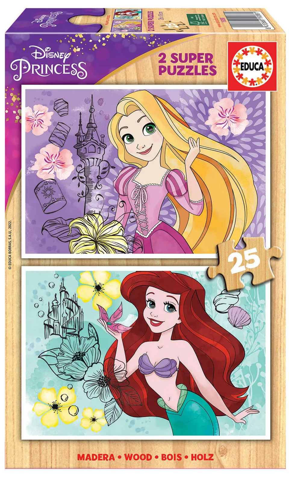 educa-disney-prinzessinnen-19288-holzpuzzle-2x25-ab-3-j image 1