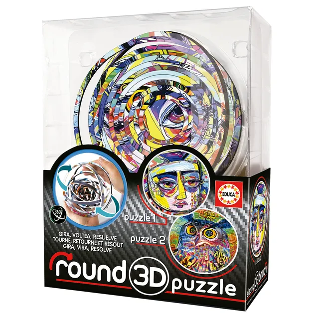 educa-3d-puzzle-rund-abstract-19709-14-ringe-ab-8-jahren image 1