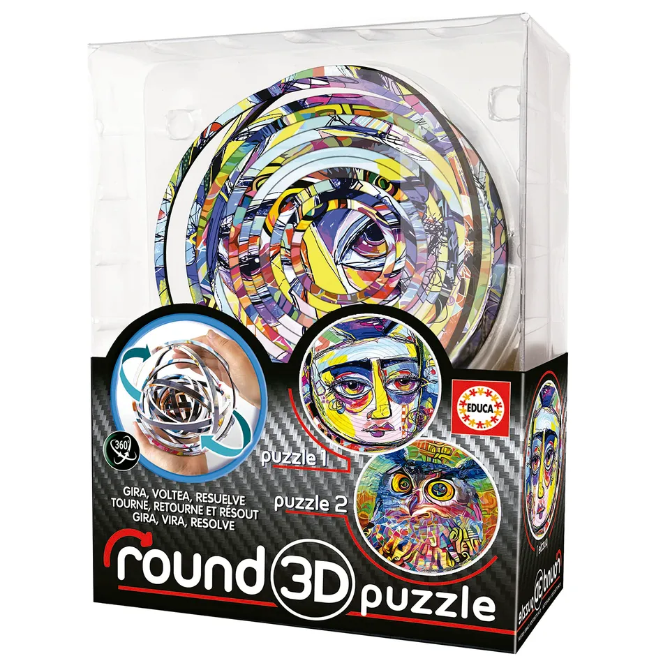 educa-3d-puzzle-rund-abstract-19709-14-ringe-ab-8-jahren image 1