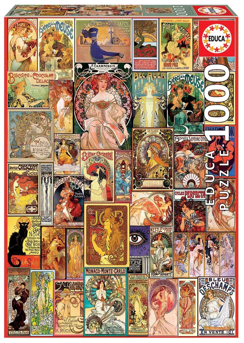 educa-19258-jugendstil-collage-puzzle-1000-teile-kunst image 1