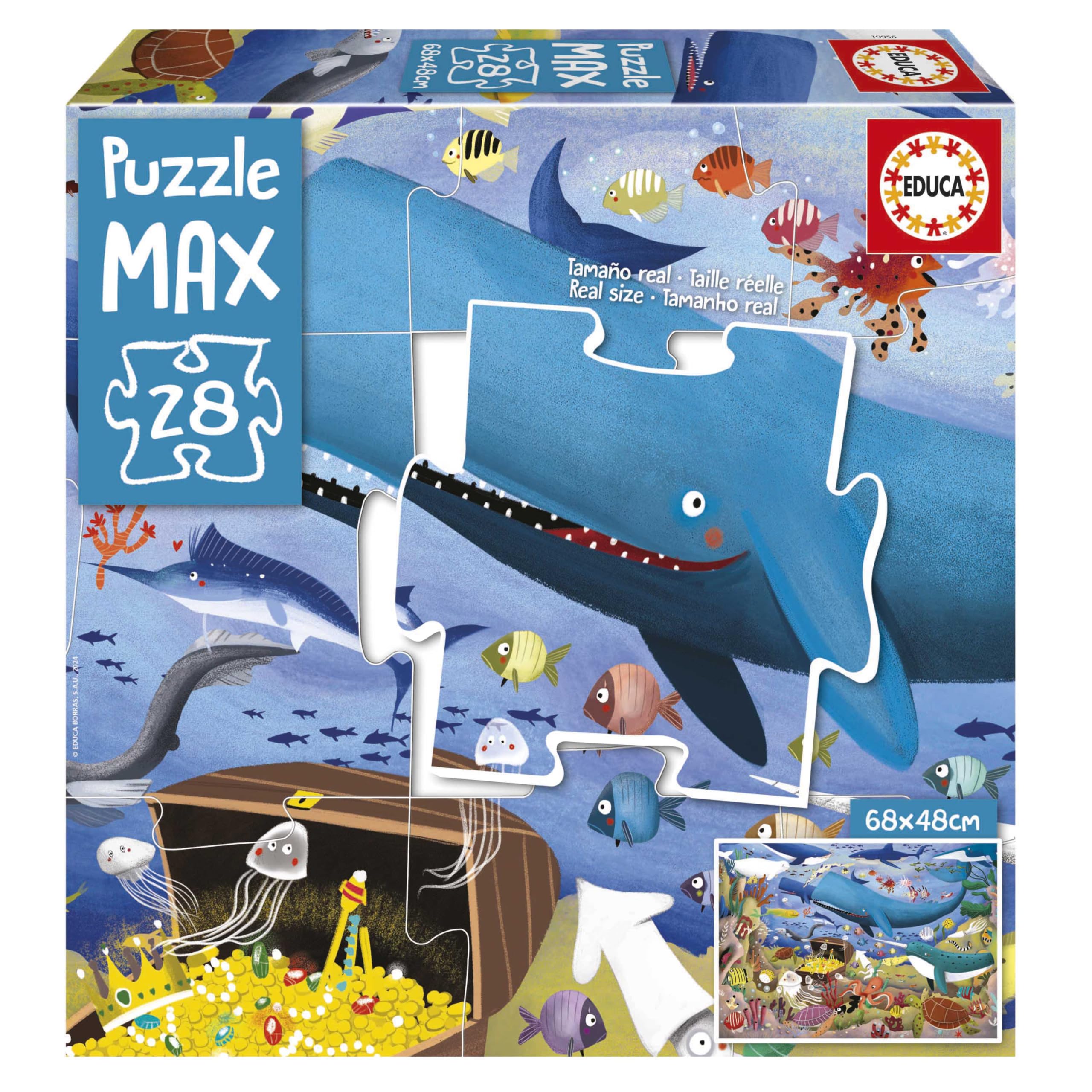 educa-19956-puzzle-max-meerestiere-bodenpuzzle-28-teile-ab-3-jahre image 1