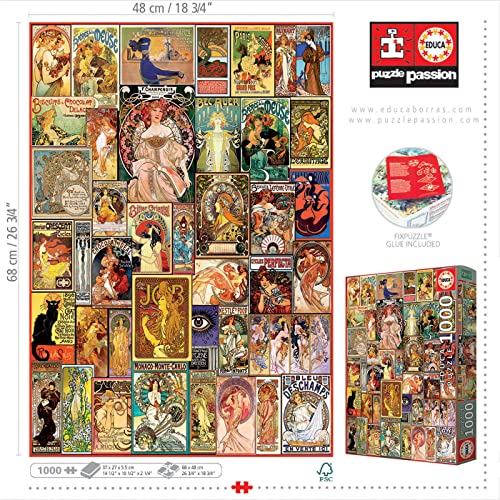 educa-19258-jugendstil-collage-puzzle-1000-teile-kunst image 8