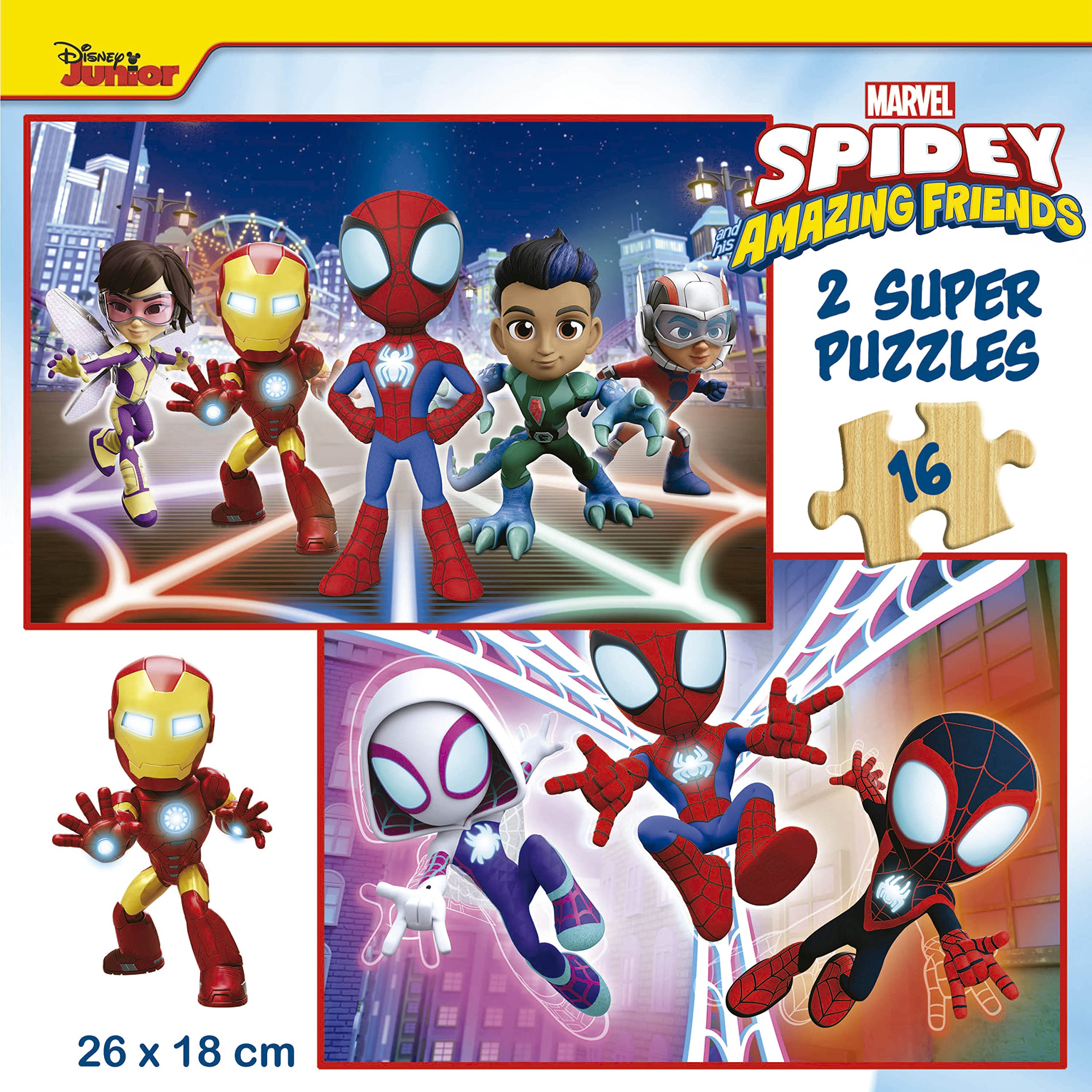 educa-19579-spidey-2x16-holzpuzzle-f-r-kinder-ab-3-jahren image 3