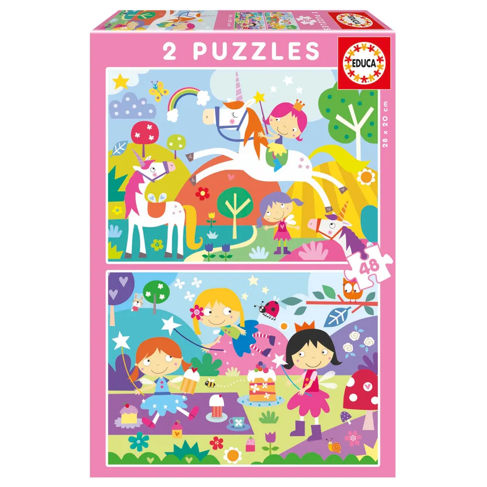 educa-kinderpuzzle-fantasiewelt-2x48-teile-ab-4-jahren image 1
