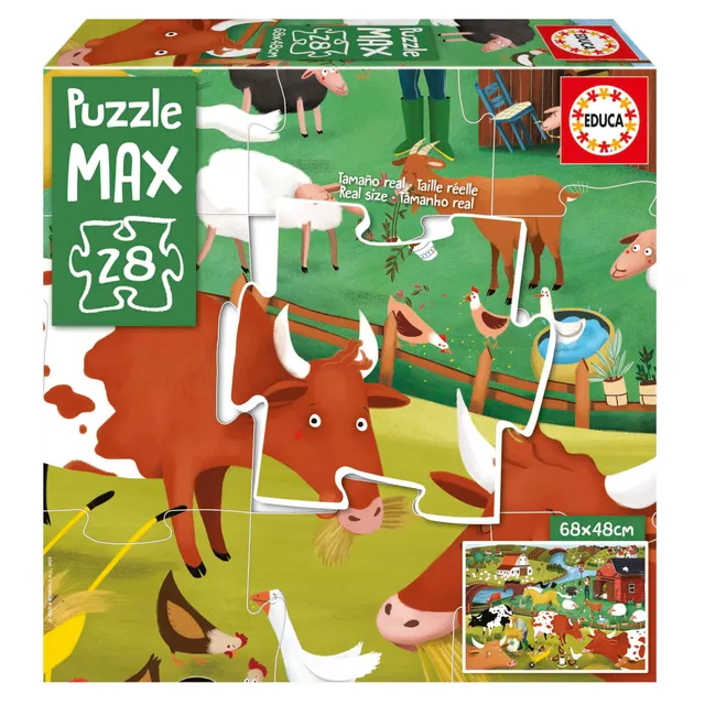 educa-puzzle-max-bauernhof-kinderpuzzle-28-xxl-teile-ab-3-jahren image 1