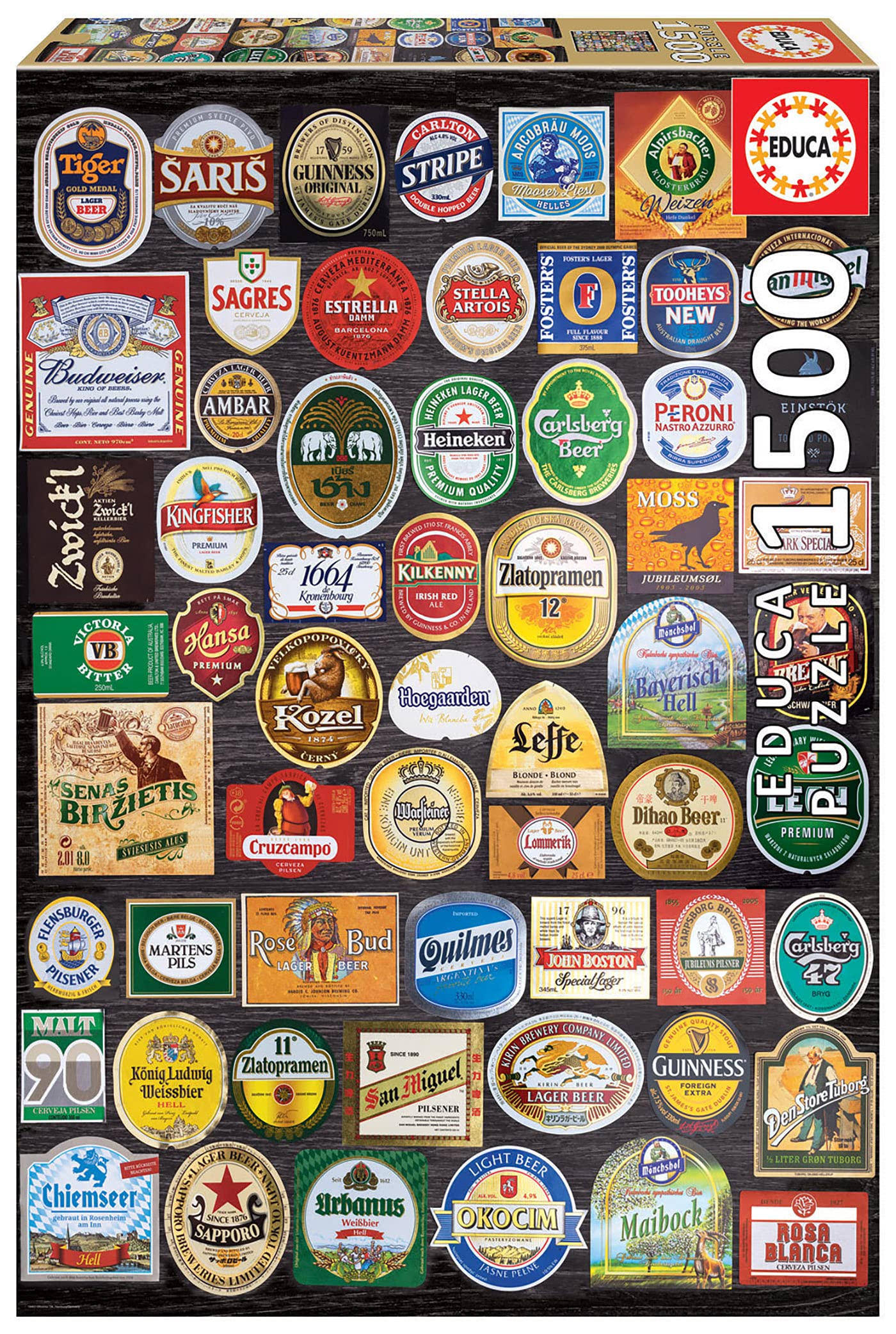 educa-18463-welt-der-biere-puzzle-1500-teile-dosen image 1