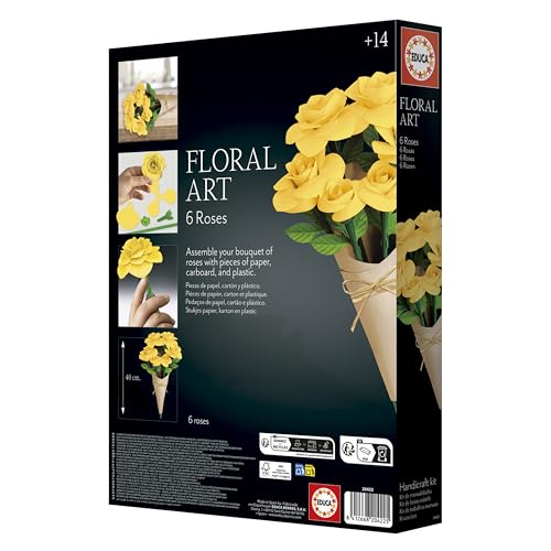 educa-floral-art-20422-bastelset-gelber-rosenstrau-12-papierrosen image 8
