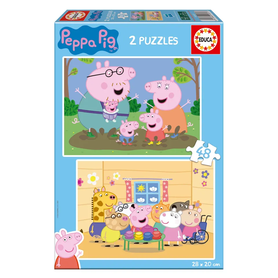 educa-peppa-pig-20327-kinderpuzzle-2x48-teile-ab-4-jahren image 1