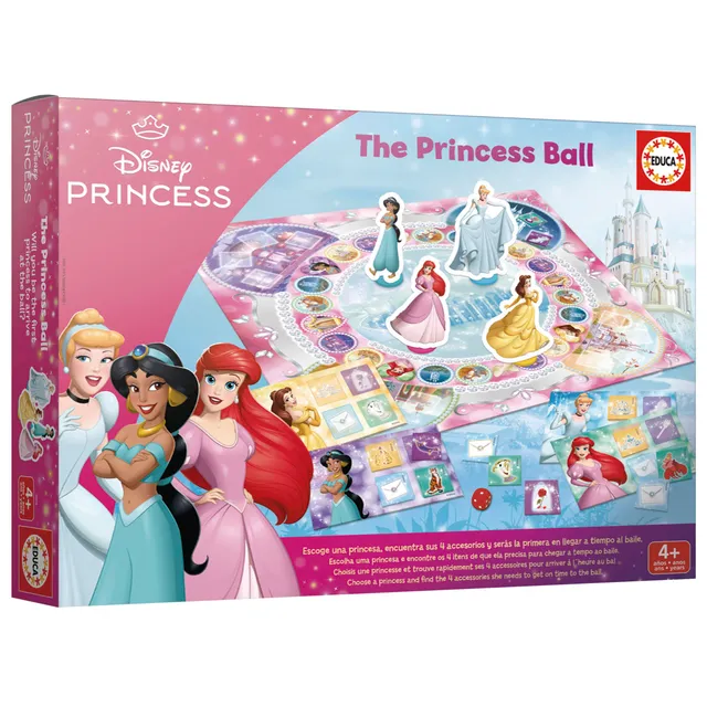 educa-disney-prinzessinnen-brettspiel-ab-4-jahren-mit-4-karten image 1
