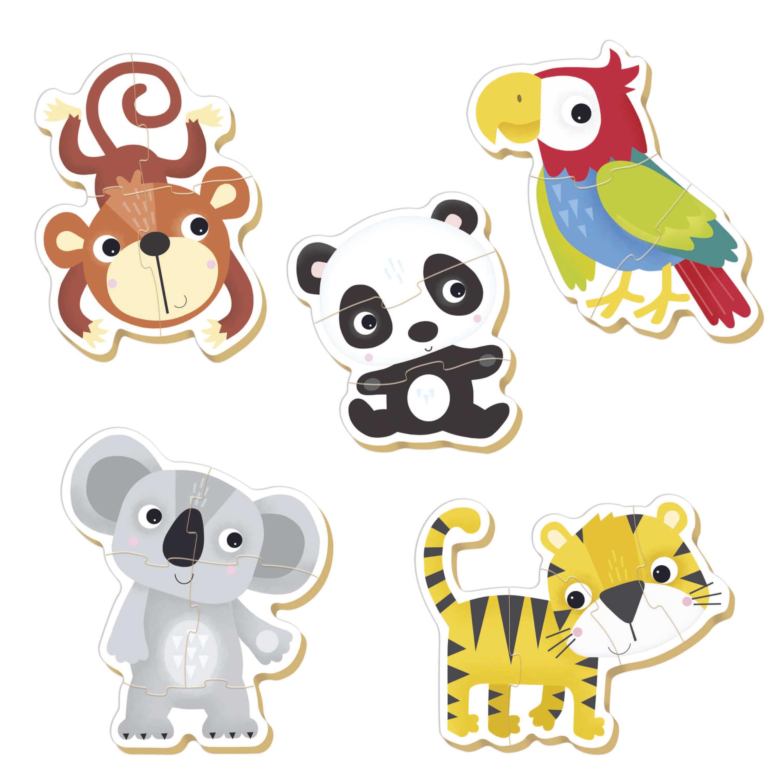 educa-19952-baby-puzzle-wildtiere-5in1-babypuzzle-ab-2-jahren image 2