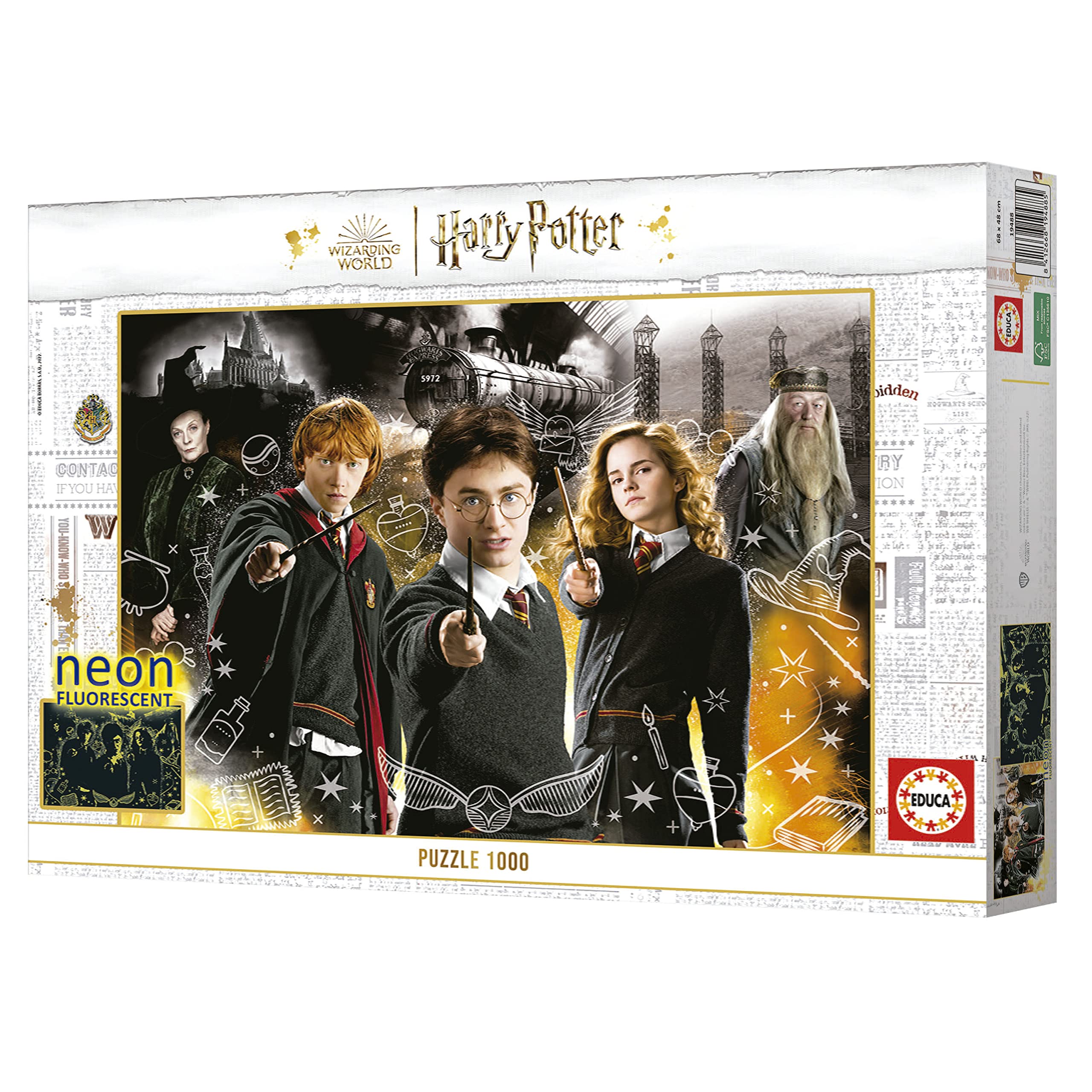 educa-harry-potter-19488-neon-puzzle-1000-teile-nachtleuchtend image 5