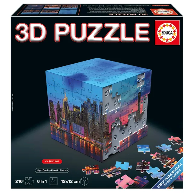 educa-20335-ny-skyline-3d-puzzle-216-teile-w-rfel-ab-8 image 1