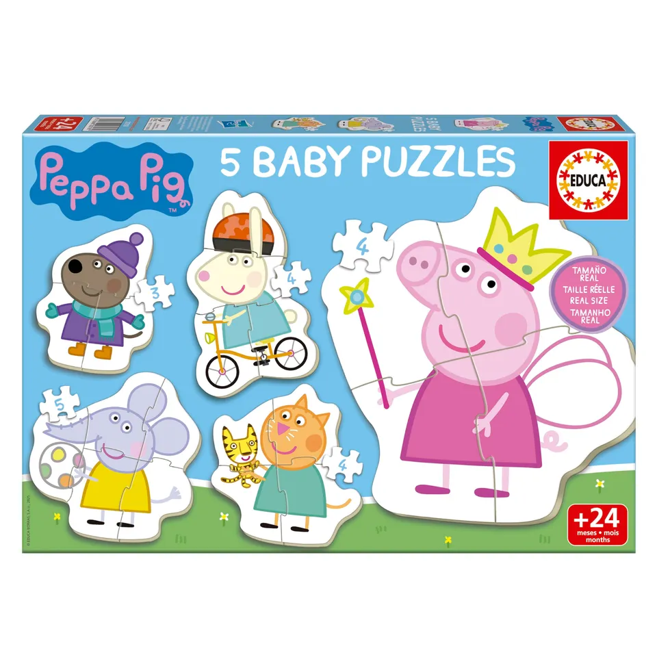 educa-baby-20318-peppa-wutz-puzzle-5in1-3-5-teile-ab-2-jahre image 1