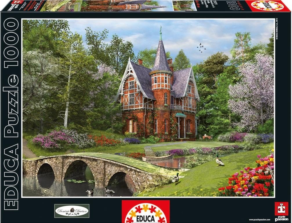 educa-1000-teile-puzzle-cottage-kopfsteinpflasterbr-cke-davison image 1