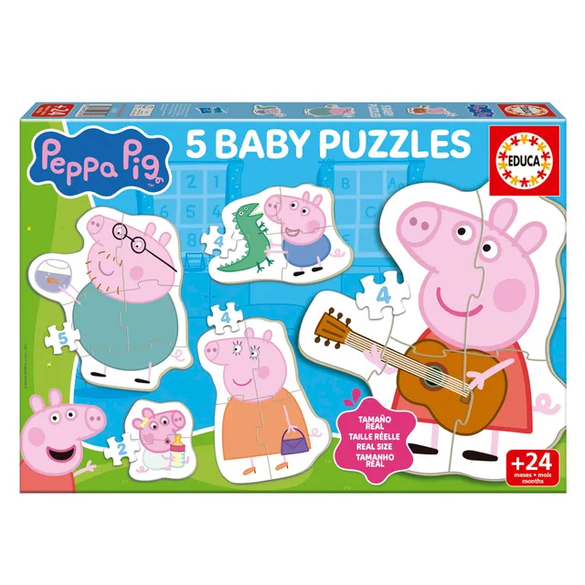 educa-peppa-pig-baby-puzzle-set-5-teilig-ab-2-jahren image 1