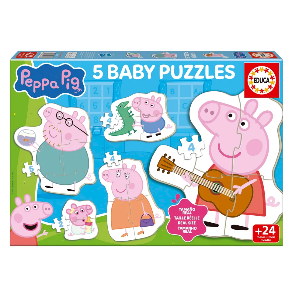 educa-peppa-pig-baby-puzzle-set-5-teilig-ab-2-jahren image 1